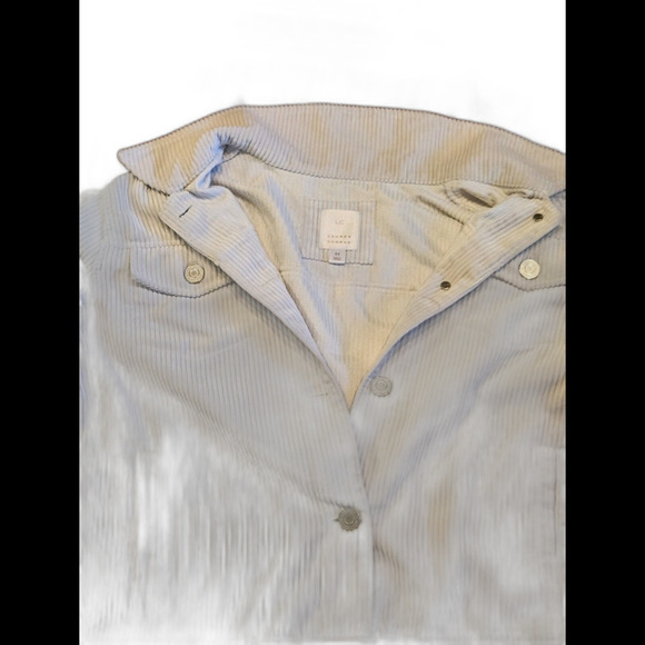 LC Lauren Conrad Gray Corduroy Trucker Jacket - Women's Sz M - Picture 3 of 7